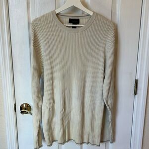 Express men’s vintage pullover cream cotton sweater in size XL